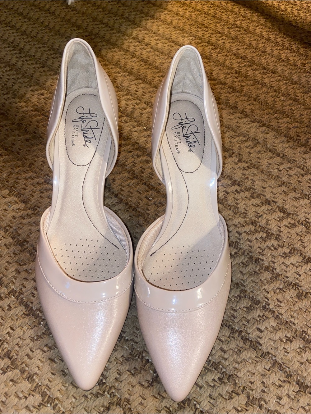 Life Stride Blush Nude Pointed D'Orsay Flats